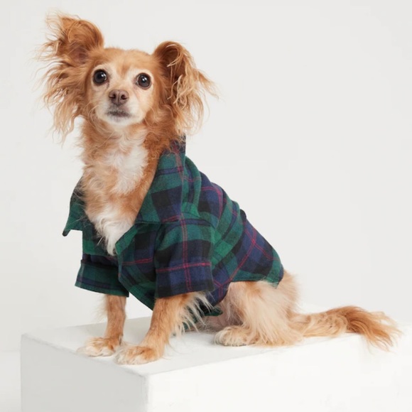 Old Navy Matching Flannel PJ Shirt for Furbaby, Size Large